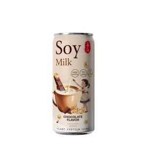 Customization Plant Based Chocolate Flavor 330ml Can Soy Milk Low Sugar Protein Rich for Retail