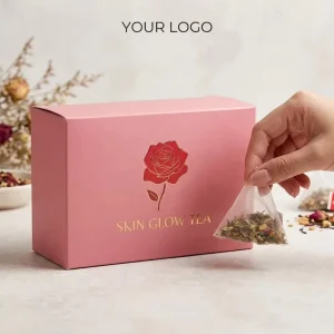 Customized Beauty Herbal Glow Skin Tea Private Label Skin Whitening Customized Flavor Herbal Tea with Hibiscus Rose
