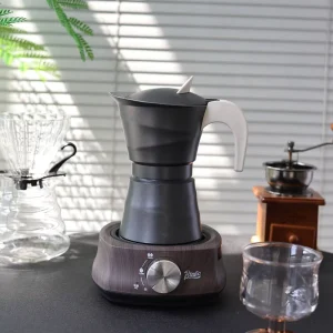 Customized Classical Stovetop Espresso Coffee Maker New Design Aluminum Moka Pot with Lid Eco Friendly Europe Style for Home Use