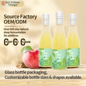 Customized Factory Apple Vinegar Puree Colored Low Fat 330ml Bottled OEM Beverage Drink