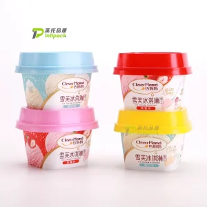 Customized IML Packing Disposable Ice Cream Yogurt CupPlastic 90ml