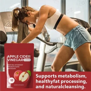 Customized OEM Sugar Free Apple Cider Vinegar Powder With Vitamin B Supports Digestion Apple Cider Vinegar Gummies