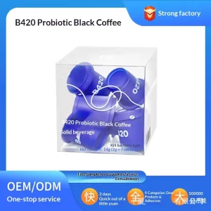 Customized Processing B420 Probiotic Black Coffee Solid Drink OEM ODM Processing Fujian 14g