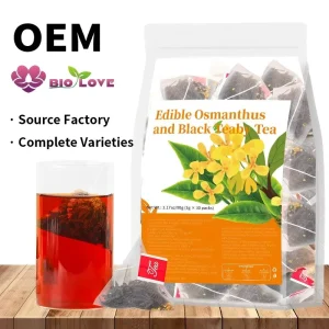 Customized Summer Edible Osmanthus Black Tea Bag Natural Fragrance Daily Soothing Taste Sweet and Delicious 30packs