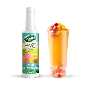 Czseattle Apricot Peach Fruit Juice Drink & Beverage Concentrate Fruit Juice Syrup for Milk Tea Bubble Tea Special Fruit Juice
