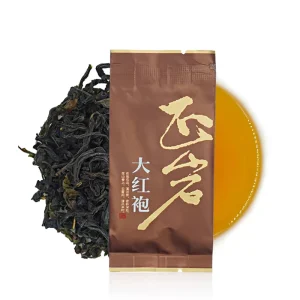 Dahongpao Oolong Tea Leaves Fujian Wuyi Mountain Rock Tea Royal Red Robe Loose Leaf Sample Pack in Bag Packaging