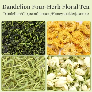 Dandelion Chrysanthemum Honeysuckle Jasmine Herbal Tea Clear Heat Soothe Throat Support Eye Health