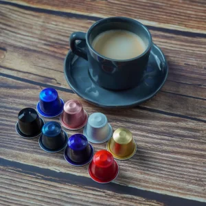Disposable Coffee Machine Specific Aluminum Foil Coffee Capsules with Lid Rubber Rings