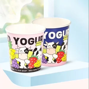 Disposable Food Grade Yogurt Cup Single Thickened Pale Cold Drink Custom Logo Fried Yogurt Ice Cream for Noodles