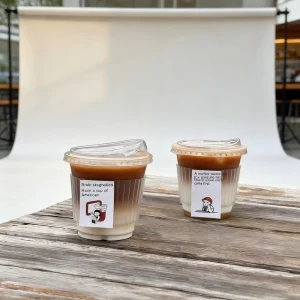 Disposable PET Plastic Commercial Coffee Cup 350ml Transparent Straight Drink Leak Proof Single Wall Latte American Cold 90mm
