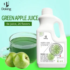 Doking 6 Times Concentrate Green Apple Syrup for Fruit Drinks Sixfold Green Apple Fruit Juice Drink