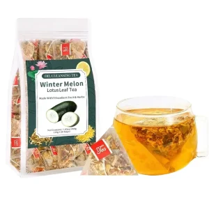 Dried Winter Melon & Lotus Leaf Tea Bags Natural Herbal Detox Tea for Adult Weight Loss & Body Slimming 20 Bags Pack