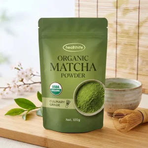 EU Standard Ceremonial Grade Matcha Green Tea Organic Matcha Powder With Bag Packaging