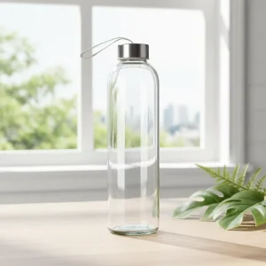 Eco Friendly 500ml Tumbler with Lid Custom Logo Durable Glass Water Bottle with Lid