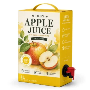 Eco Friendly Custom Printed Bag in Box Wine Packaging with Tap Valve for Apple Orange Juice Wine Water Liquid Food