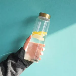 Eco friendly High Borosilicate Glass Water Drinking Bottle