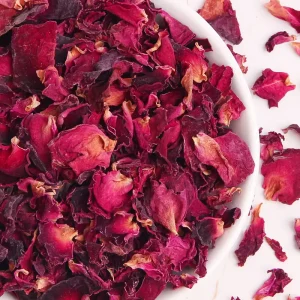 Edible Dried Rose Petals for Herbal Tea, Cake Baking, Spa Bath & DIY Hand Crafts, Food Grade Loose Rose Petals Bulk