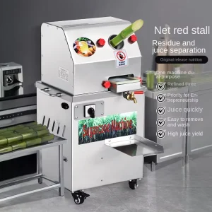 Electric Stainless Steel Commercial Sugarcane Juicer Dual Power Fully Automatic