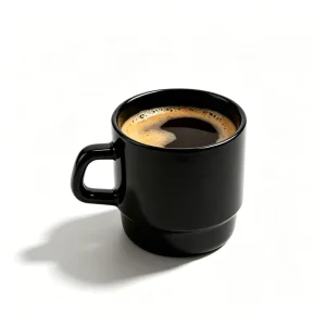 Elegant 300ml Black Coffee Cup Smooth Matte Finish Mug for Hot Beverages