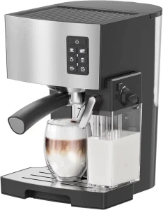 Espresso Machine 15 Bar Espresso Coffee Maker with Automatic Milk Frother Cappuccino Machine Latte Maker for Home Office 1250W