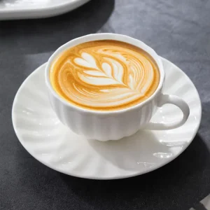 Europe Style Modern Luxury Ceramic Tea Coffee Cups With Saucer Hotel Restaurant Home Custom Color & Size Tea Cups & Saucers