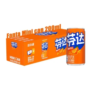 Exotic Fanta Orange Small Mini Can 200ml Carbonated Water Orange Soda Soft Drinks