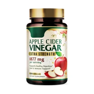 Extra Strength Apple Cider Vinegar Vegetarian Capsules With Vitamin D3 and Zinc for Joint and Immune Health Support