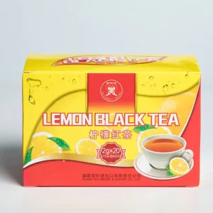FC58 BT912 BestSelling Tea Taste Chinese 40g Boxed Lemon Black Tea Teabag Cha Flavored Tea Factory Price Negotiable Tea Supplier