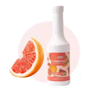 Factory 1.2kg Bottled Red Grapefruit Pulp Beverage Bubble Tea Ingredients Halal Certify OEM ODM