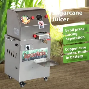 Factory 110V 220V Battery and Electric Sugarcane Juice Making Machine 450W Portable for Farm Use