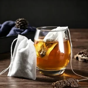 Factory Custom Logo Printed Drawstring Disposable Food Safe Non woven Empty Bath Spa Herbal Medicine Infuser Tea Bag