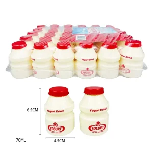 Factory Direct Sales Japanese Liquid Candy Mini Square Bottles Strawberry Yogurt Liquid Candy