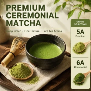 Factory Direct Sales Organic Certified Free Sample Ceremonial Grade Matcha Powder for Tea Drinks Support Customization