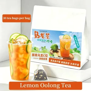 Factory Direct Sales Pyramid Lemon Oolong Tea Bags 3g*30 Bags Custom Triangular Package