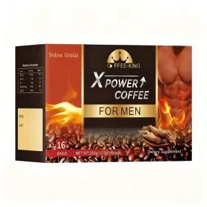 Factory Direct Sugar Free Herbal Black Coffee Bitter Taste Energy Powder for Men Top Grade 200g Box Packaging Low MOQ & OEM