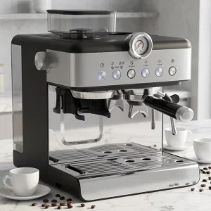 Factory Espresso Machine Mechanical Knob Control 20Bar Coffee Maker with Built in Grinder for Cross border Bulk Supply
