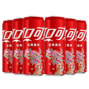 Factory Low-Fat Fruity Soda Coca Colas 330ML Classic Carbonated Soft Drinks 24-Pack Cans