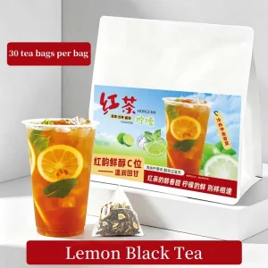 Factory Manufacturer Custom Logo Cold & Hot Brew Lemon Black Tea Triangle Tea Bags OEM Acceptable Large Packaging