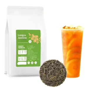 Factory Off The Shelf Supply of Longya Jasmine Green Tea Tea Shop Special Tea Base Rich Tea Fragrance Lasting