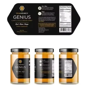 Factory Personalised Custom Printed Vinyl Bopp Matt Finish Label Sticker Color Honey Label Peanut Butter Food Jar Label Sticker