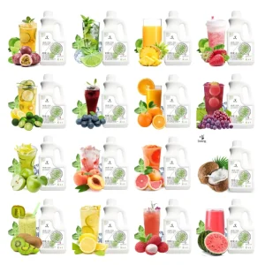 Factory Premium 1.6L 6 Times Concentrate Green Apple Fruit Syrup Sour Sweet Bottled Package