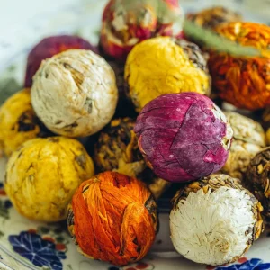 Factory Price Beautiful Flower Special Craft Handmade Flower 100% Natural Jasmine Blooming Tea Balls