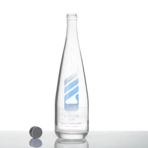 Factory Produce Custom Shape 750ml Empty Super Flint Glass Water Soda Beverage Glass Bottle with Lid