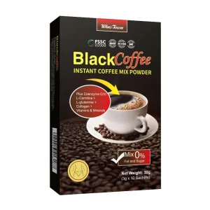 Factory Promoted Black Instant Coffee Powder for Weight Loss Neutral Taste With Nutty Flavor Packaged in a Bag