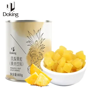 Factory Quality Fresh Fruit Milk Tea Material Special Bubble Tea Ingredients Fruit Canned Pineapple Granules
