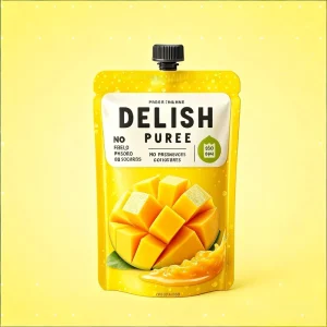 Factory Sale Custom Plastic Liquid Storage Packaging Bags Mango Fruit Puree Packaging Spout Pouch