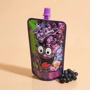 Factory Sale Gravure Printing Customized Easy To Use 200ml 250ml 300ml Spout Pouch Packaging Grape Juice For Energy Drinks