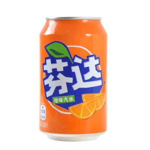 Fantaa Brand 330mlx24 Cans Carbonated Energy Drinks Orange Flavor Yellow Daily Drink