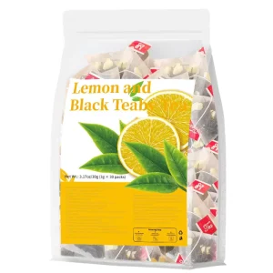 Fast Delivery Refreshing Lemon Black Tea Bagged with Fresh Lemon Flavor Dry Black Tea Herbs a Daily Balances qi and Blood