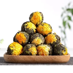 Favorable Prices Factory Tea Bloom Heart Shaped Natural Green Tea Leaves Flowering Blooming Tea